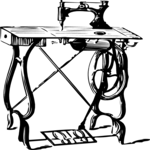 Antique Style Sewing Machine 3 Clip Art