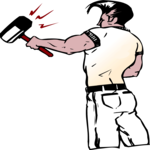 Hammering 1 Clip Art