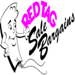 Red Tag Sale Bargains Clip Art