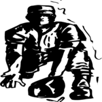 Baseball - Player 12 Clip Art