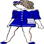 Girl in Dress 17 Clip Art