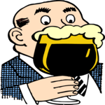 Man with Beer 03 Clip Art