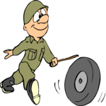 Soldier Spinning Wheel Clip Art