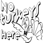 No Turkeys Here Clip Art