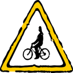 Bike Crossing 2 Clip Art