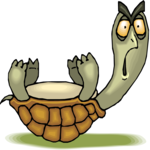 Tortoise On Back 1 Clip Art