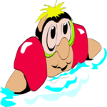 Swimming with Floats 4 Clip Art
