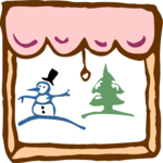 Window View - Winter Clip Art