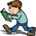 Boy Reading 11 Clip Art