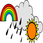 Rainbow & Sun Clip Art