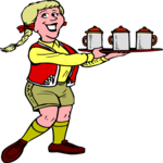 German Waitress Clip Art