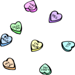 Candy Hearts 2 Clip Art