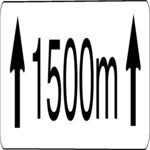 1500 Meters Clip Art