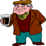 Man with Beer 09 Clip Art