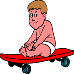 Baby on Skateboard