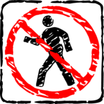No Pedestrians Clip Art