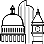 Dome & Clock Tower Clip Art