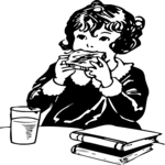 People, Girl Eating Sandwich