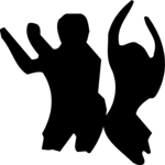 Dancing - Silhouette 1 Clip Art