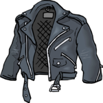 Jacket - Leather 05 Clip Art