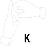 Sign Language K Clip Art