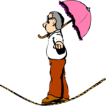 Walking the Tightrope Clip Art