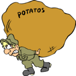 Carrying Potato Sack