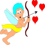Cupid & Hearts 1 Clip Art