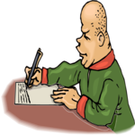 Man Writing Clip Art