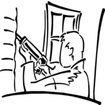 Man Caulking Clip Art