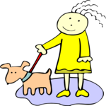 Dog & Kid 17 Clip Art