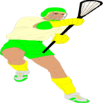 Lacrosse - Player 1 Clip Art