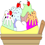 Banana Split 02 Clip Art