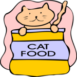 Cat & Food 02 Clip Art