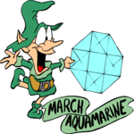 03 March - Aquamarine Clip Art