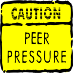 Caution - Peer Pressure Clip Art