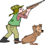Hunter & Dog 4 Clip Art