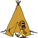 Native American & Teepee 1