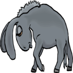 Donkey - Sad 2 Clip Art