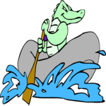 Rafting - Alligator Clip Art