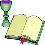 Bible & Chalice Clip Art