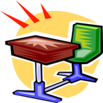 Desk & Chair 4 Clip Art