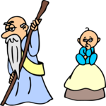 Father Time & Baby 4 Clip Art