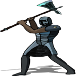 Guard with Axe 1 Clip Art