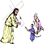 Jesus Carrying Cross 5 Clip Art