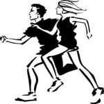 Jogging Couple 3 Clip Art