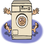 Guy in Washing Machine Clip Art