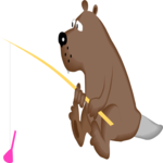 Beaver Fishing Clip Art