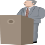 Man at Podium 8 Clip Art