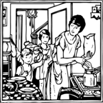 People, Mother Making Dinner